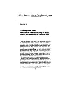 Guarding the faith: reflections on the banning of black theology literature in South Africa
