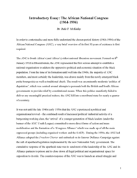 
Introductory essay: the African National Congress, 1964 - 1994

