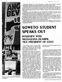 Soweto student speaks out: interview with Nkosazana Dlamini
