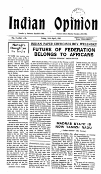 Indian Opinion Vol.59 No.14 Apr 1961