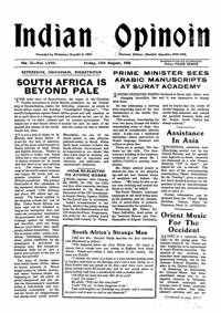 Indian Opinion Vol.58 No.32 Aug 1960