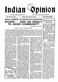 Indian Opinion Vol.58 No.49 Dec 1960