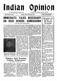 Indian Opinion Vol.58 No.8 Feb 1960