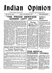 Indian Opinion Vol.58 No.45 Nov 1960