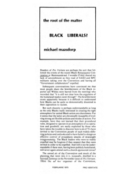 The root of the matter: Black liberals? 