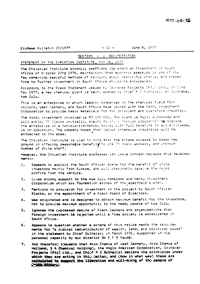 Statement by the christian institute, May 26, 1977
