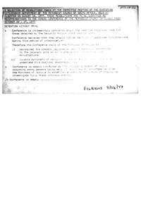 A selection of resolutions taken at the Committee Meeting of the Christian Citizenship Department of the Methodist Church of South Africa, held at Alberton on August 18, 1977
