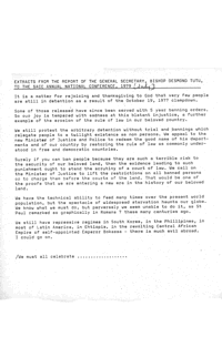 Extract from the report of the General Secretary, Bishop Desmond Tutu to the SACC Annual National Conference 1979 July

