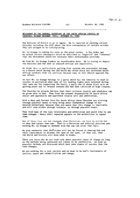 Statement by the General Secretary of South African Council of Churches, Desmond Tutu