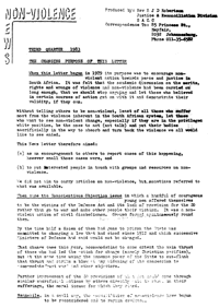 
Non violence news: the changing purpose of this letter
