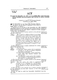 Immorality Amendment Act, Act No 21 of 1950