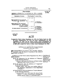 Native Laws Amendment Act, Act No 54 of 1952