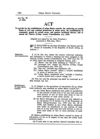 Urban Bantu Councils Act, Act No 79 of 1961