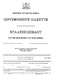 Republic of South Africa Constitution Act, Act No 110 of 1963
