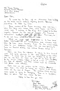 Letter from Steve Biko to Colin [Collins] re follow-up discussion on financial assistance to SASO from UCM, Aug 15, 1969. 
