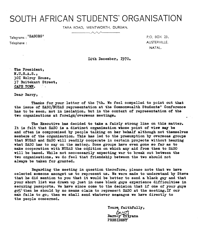 Letter from Barney Pityana to Barry Streek 