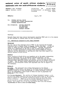 Letter from Neville Curtis, NUSAS, to Dear Sir
