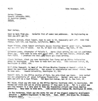 Letter from Neville Curtis to Barney Pityana 