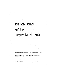 The riot police and suppression of truth