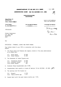 
Letter from the Administration Board for the southern Orange Free State area to the Ciskei Commission
