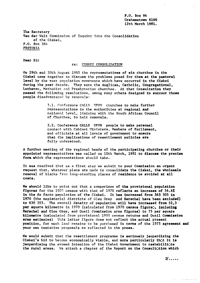 Letter from Rev G Hawkes, to the Secretary, Van der Walt Commission of Inquiry into the Consolidation of the Ciskei
