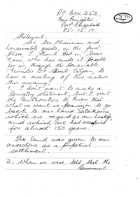 
Letter from Isaac Tembani protesting the forced removals of the Mfengu people from their land in Tsitsikamma

