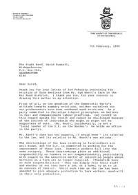 Letter addressed to Reverend David Russell