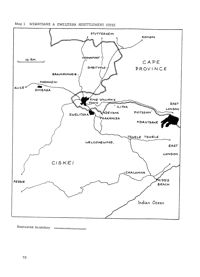 
Maps showing resettlement sites in the Ciskei 
