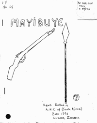Mayibuye Volume 1 Number 7 November 1967