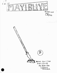 Mayibuye Volume 1 Number 9 December 1967