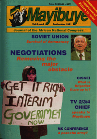 Mayibuye Volume 1 Number 8 September 1998