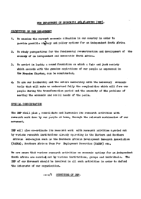 The Department of Economics and Planning