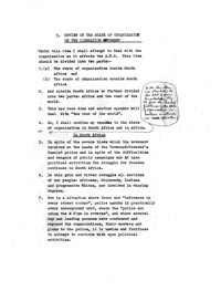 Review of the state of organisation of the Liberation Movement
