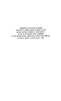 Memorandum on political prisoners