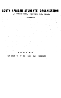 Communique as drawn up by the 1969 SASO Conference
