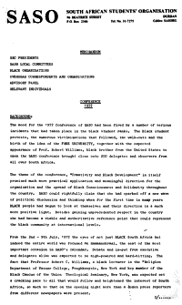 Memorandum: Conference 1972 