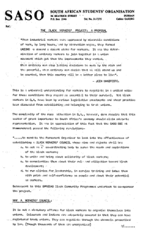 The Black Workers Project: A proposal