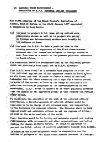 Memorandum on BPC external affairs programme