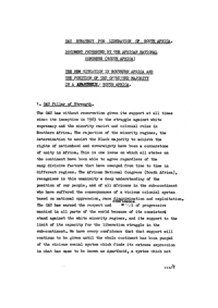 The new situation in Southern Africa and the position of the oppressed majority in apartheid South Africa
