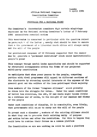 Proposals for a National Front