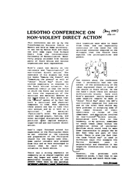 Lesotho Conference on non-violence direct action
