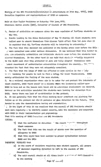 Minutes of Meeting of the SRC Presidents, SASO Executive Committee and representatives of SASO on campus, held at Alan Taylor Residence on Saturday 17th June 1972
