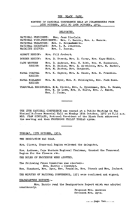 Minutes of the Black Sash National Conference held at Johannesburg 1972