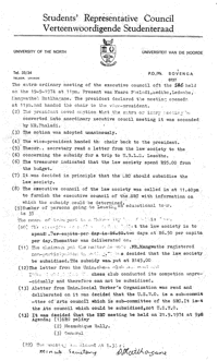 Minutes: University of the North Students Re