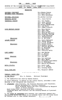 Minutes of the Black Sash National Conference held at Grahamstown 1976