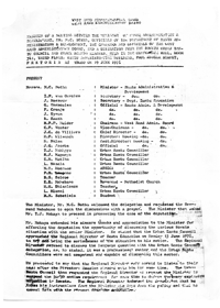 Minutes of a Meeting between the Minister of Bantu Administration and Development, Mr. M. C. Botha, officials of the Department of Bantu Administration and Development .... held in the Bantu Administration Building, Pretoria on 19 June 1976