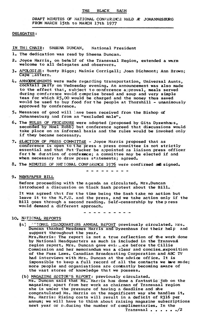 
Draft Minutes of  the Black Sash National Conference held at Johannesburg
