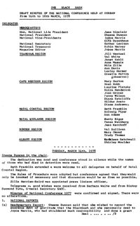 
Draft Minutes of the Black Sash National Conference held at Durban

