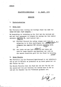 
Staatsveiligheidraad, 12 Maart 1979: Besluite

