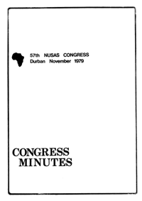 
Fifty seventh NUSAS Congress, Durban, November 1979
